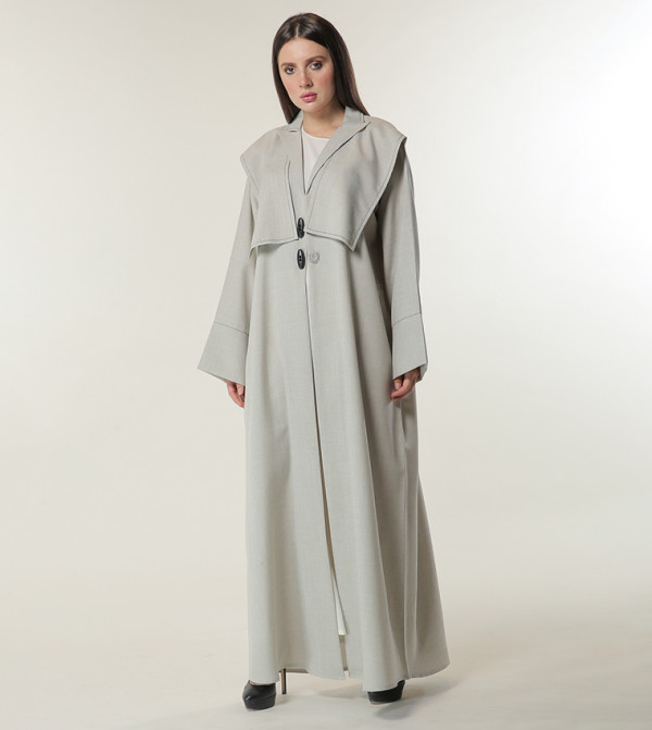 Metal Accent Long Sleeves Abaya