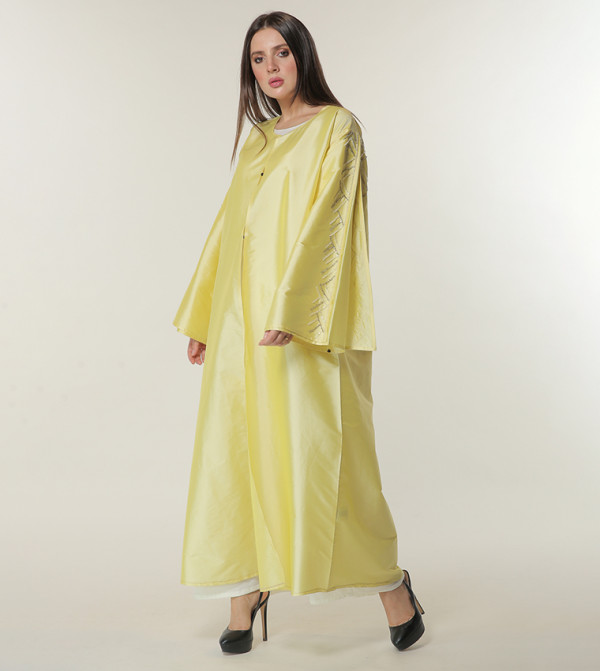Abaya with Embellished Sleeves