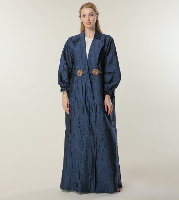 Crushed Tafta Coat Style Abaya