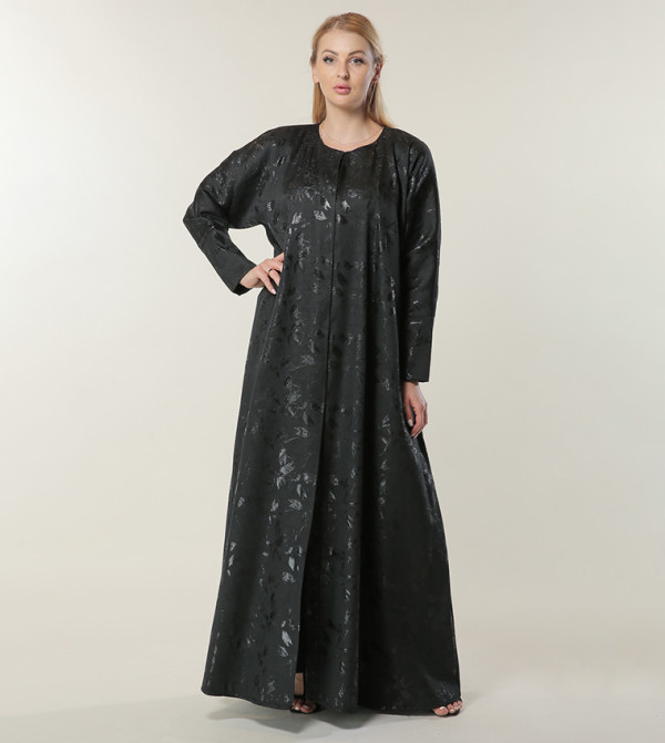 Jaquard Long Sleeves Abaya