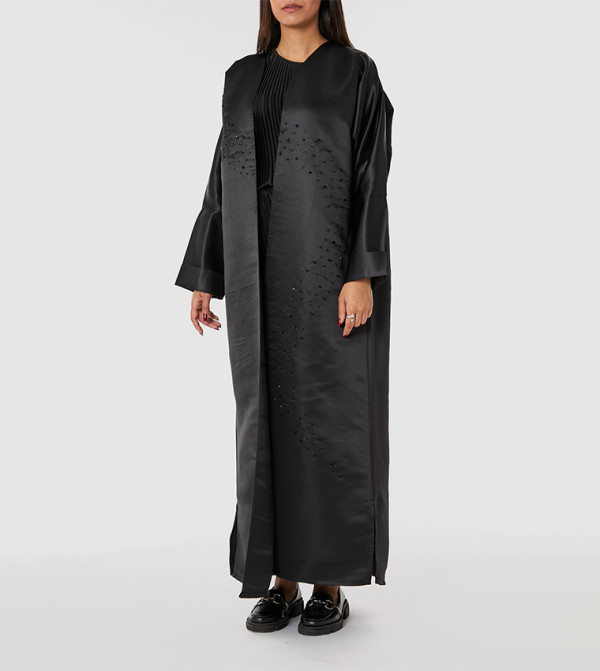 Embellished V-Neck Abaya