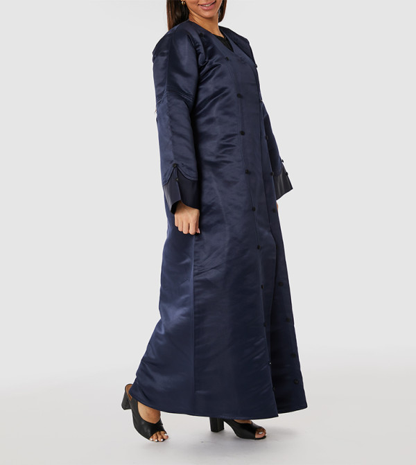 Button Detail Long Sleeves Abaya