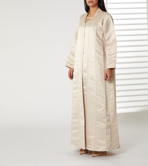 Embroidered Long Sleeves Open Abaya