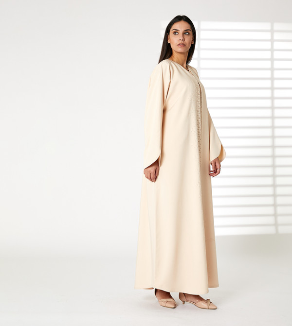 Embellished Long Sleeves Open Abaya
