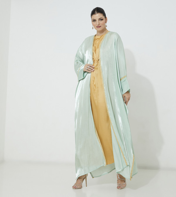Rotana Shimmer Bisht Abaya Set