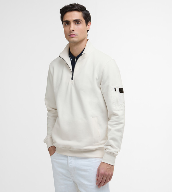 EWAN Zipper Neck Long Sleeves Sweatshirt