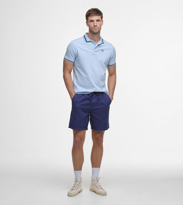 Logo Embroidered Oxford Shorts