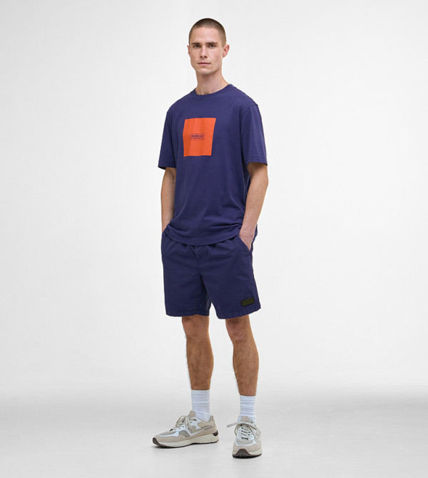 BUCKLEY Logo Badge Garment Dyed Shorts