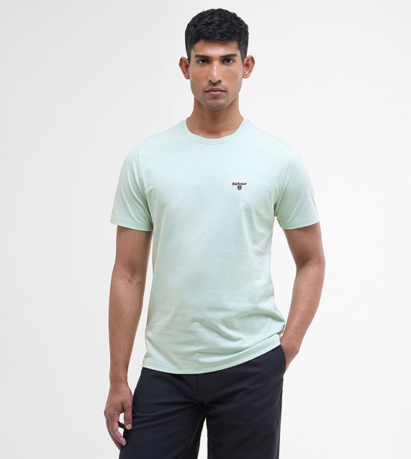 Logo Embroidered Crew Neck T-Shirt
