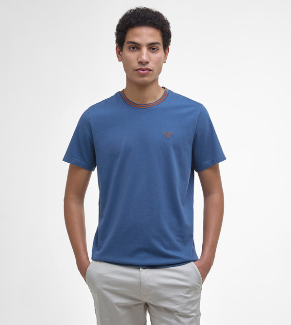 AUSTWICK Logo Embroidered Crew Neck T-Shirt
