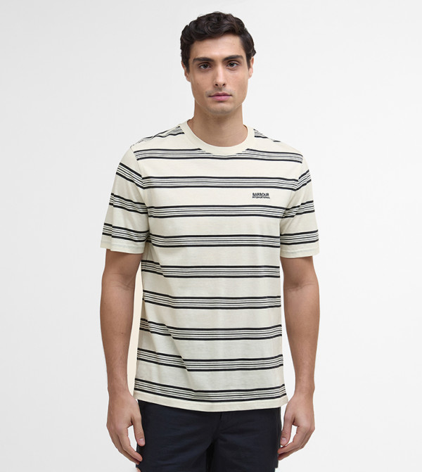 تيشيرت مخطط بياقة مستديرة