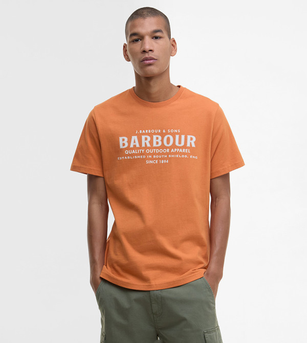 MOORSIDE Logo Printed Crew Neck T-Shirt