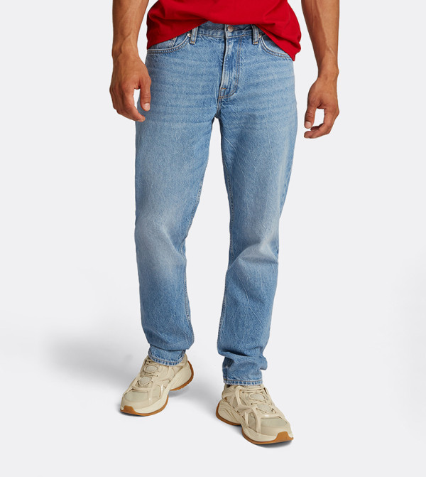 HARLEM Washed Tapered Fit Jeans