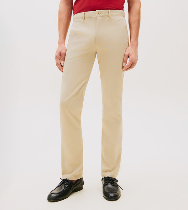 DENTON Solid Slim Fit Twill Pants
