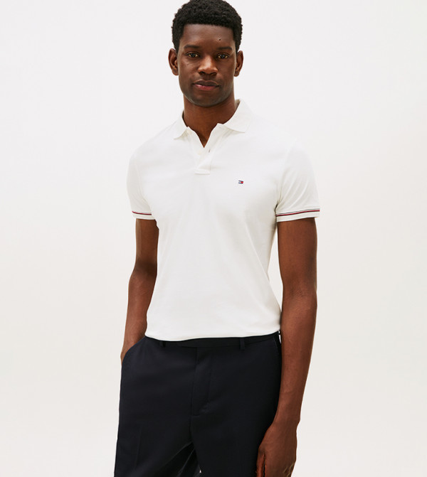 Logo Embroidered Slim Fit Polo T-Shirt