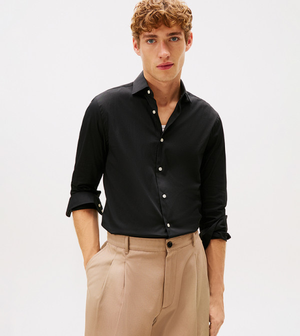 Solid Long Sleeves Shirt