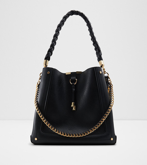 NALAYNA Braided Strap Bucket Bag