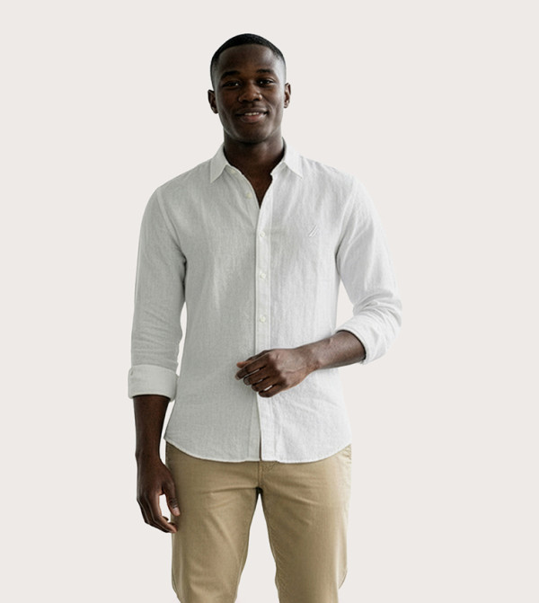 Solid Long Sleeves Linen Shirt