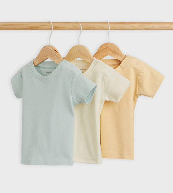 3-Pack Solid Crew Neck T-Shirts