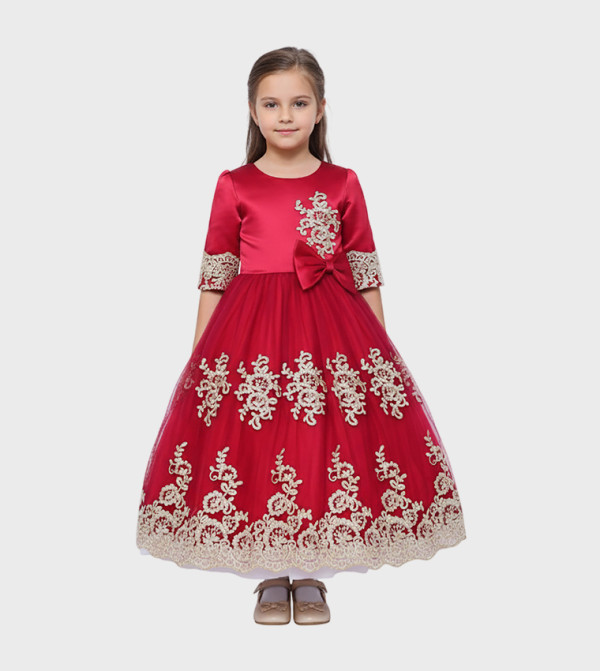 Embroidered Duchess Party Dress