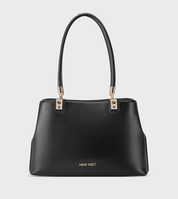 DONELLA Logo Metal Zippered Shoulder Bag