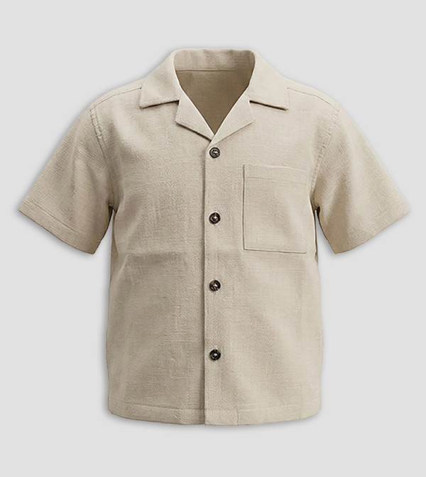 Textured Short Sleeves Shirt