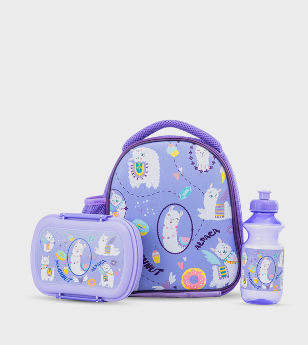 Printed Lunch Bag Set - Lama
