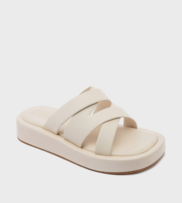 Solid Strappy Platform Sandals