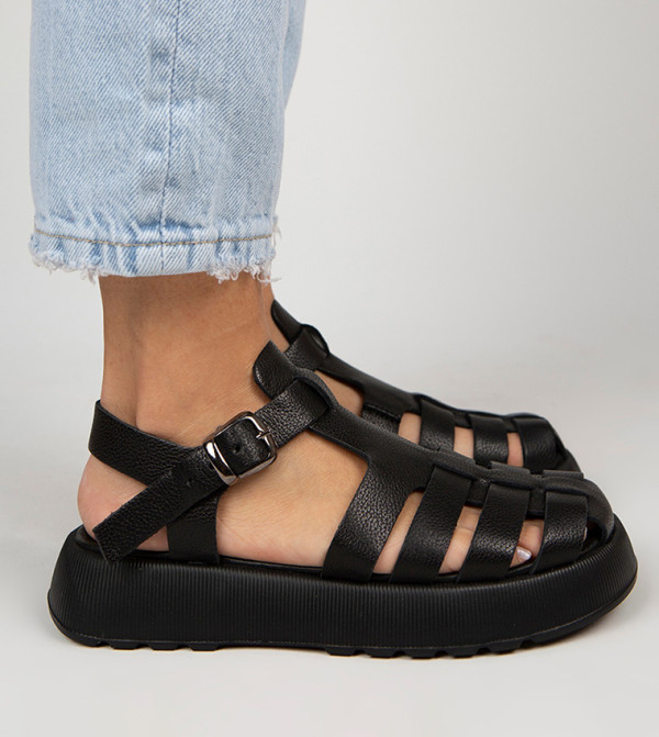 ROSA Genuine Leather Gladiator Platform Sandals