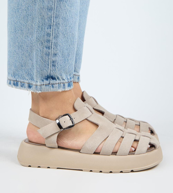 ROSA Genuine Leather Gladiator Platform Sandals