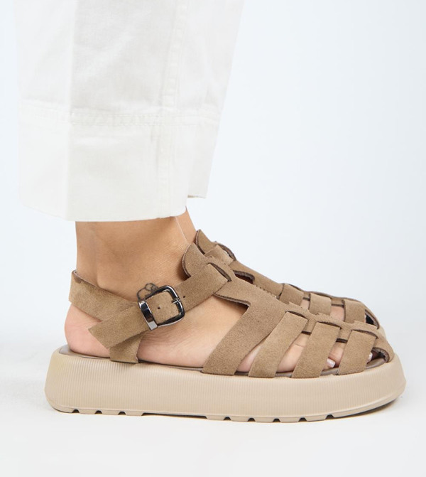 ROSA Genuine Leather Gladiator Platform Sandals