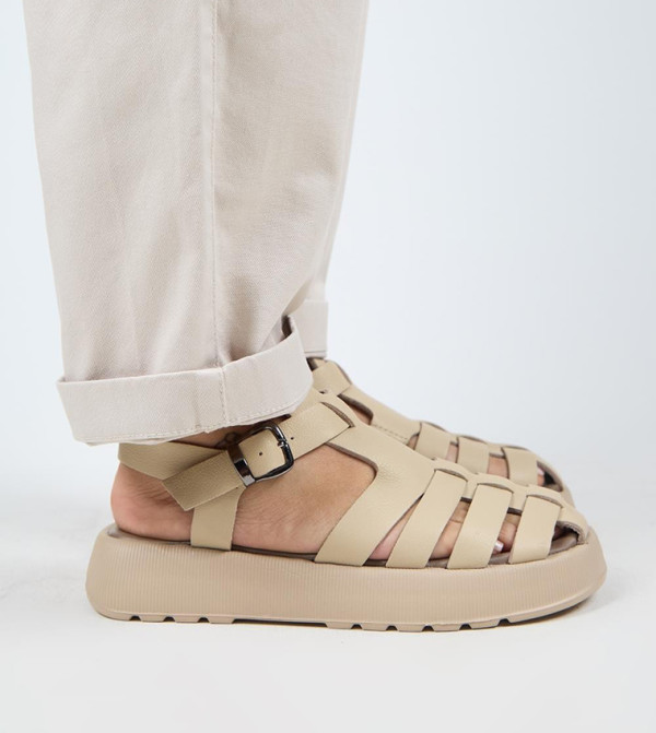 ROSA Genuine Leather Gladiator Platform Sandals