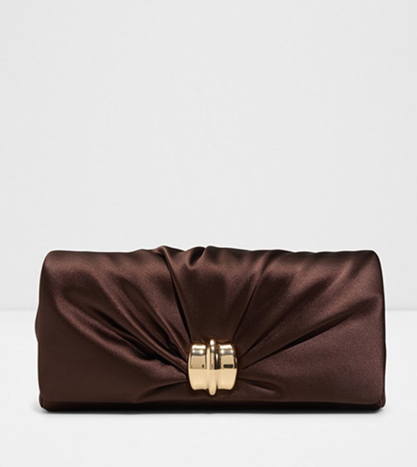 NOORELUXE Ruched Flap Clutch