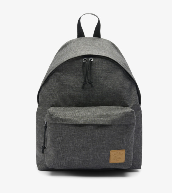 Label Detail Front Pocket Backpack