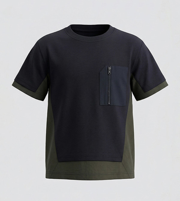 Color Block Short Sleeves T-Shirt