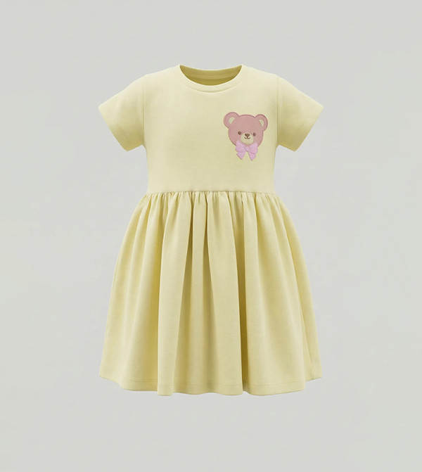 Embroidered Short Sleeves Dress