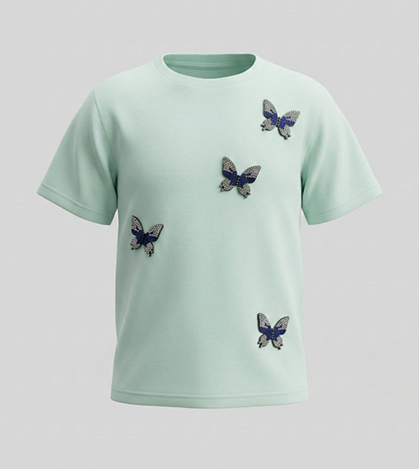 Embellished Short Sleeves T-Shirt