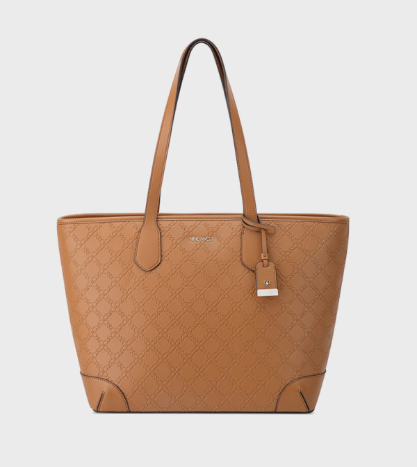 KYLENE Monogram Debossed Tote Bag