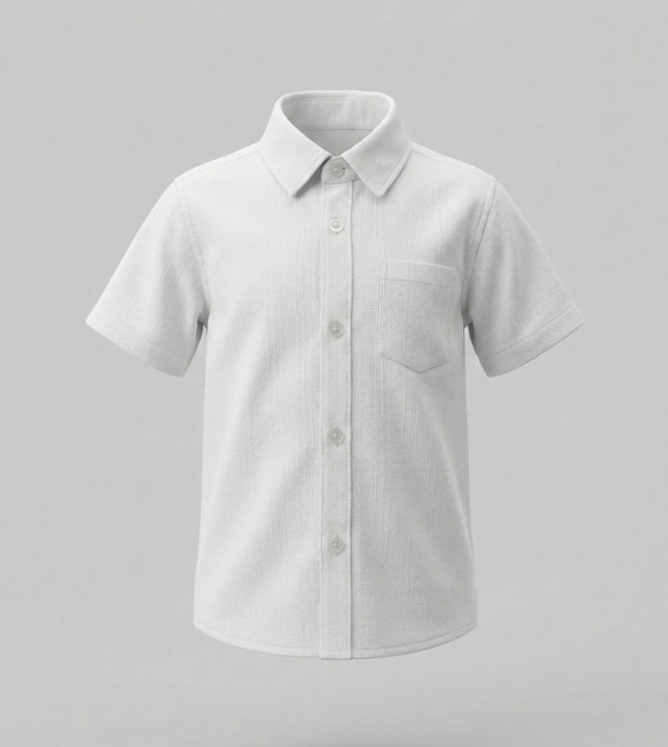 Textured Short Sleeves Shirt