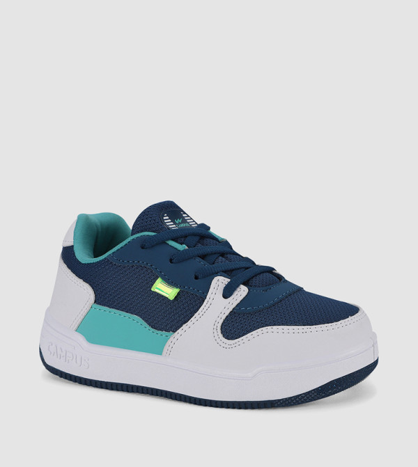 Color Block Lace-Up Sneakers