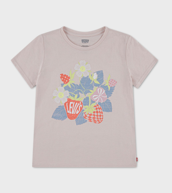 تيشيرت بطبعة وكم قصير