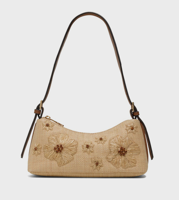 PINKIE Straw Patterned Shoulder Bag