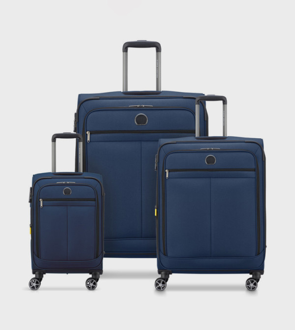 PRISCILLA 3-Piece Textured Trolley Bag Set, 55/70/82cm