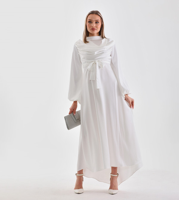 فستان سهرة مزموم 