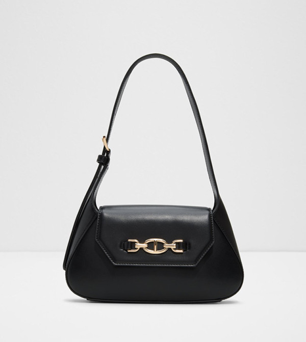 RHIANON Metal Accent Flap Shoulder Bag