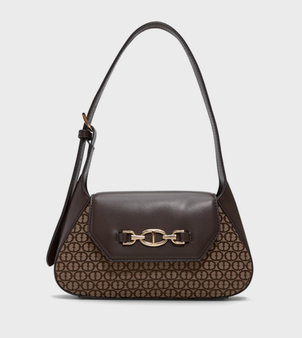 RHIANON Patterned Snap Closure Shoulder Bag