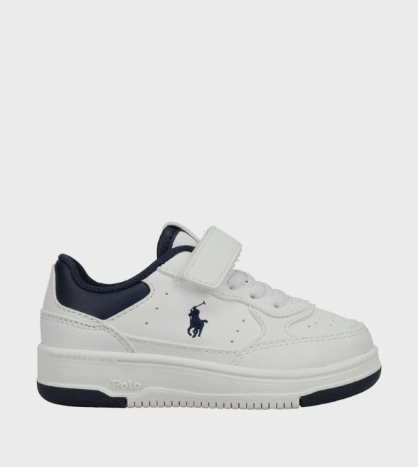 MASTERS COURT II PS Contrast Trim Logo Detail Velcro Sneakers