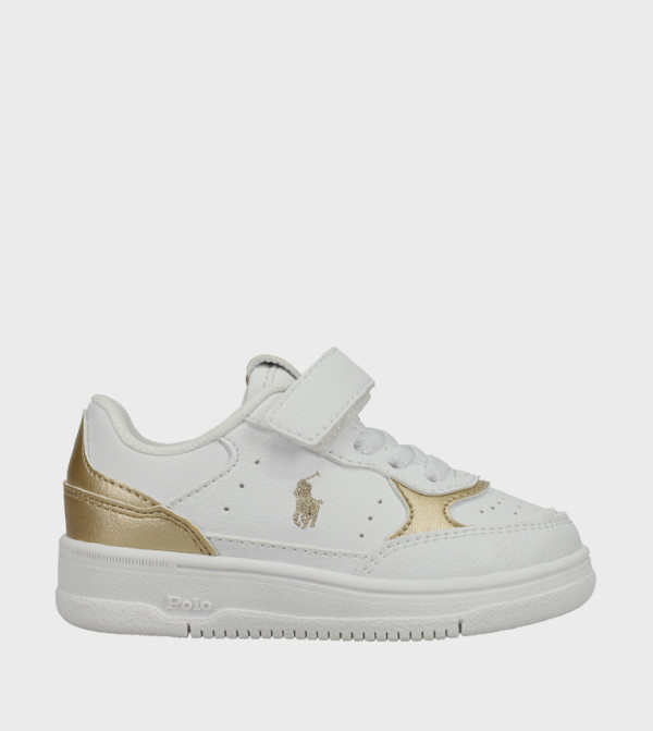 MASTERS COURT II PS Contrast Trim Logo Detail Velcro Sneakers