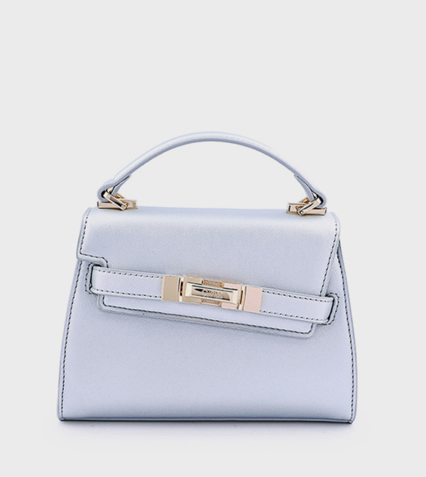 ELEGANT Textured Flap Top-Handle Bag