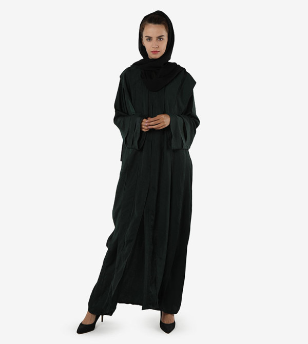 Pleated Wide Sleeves Abaya
